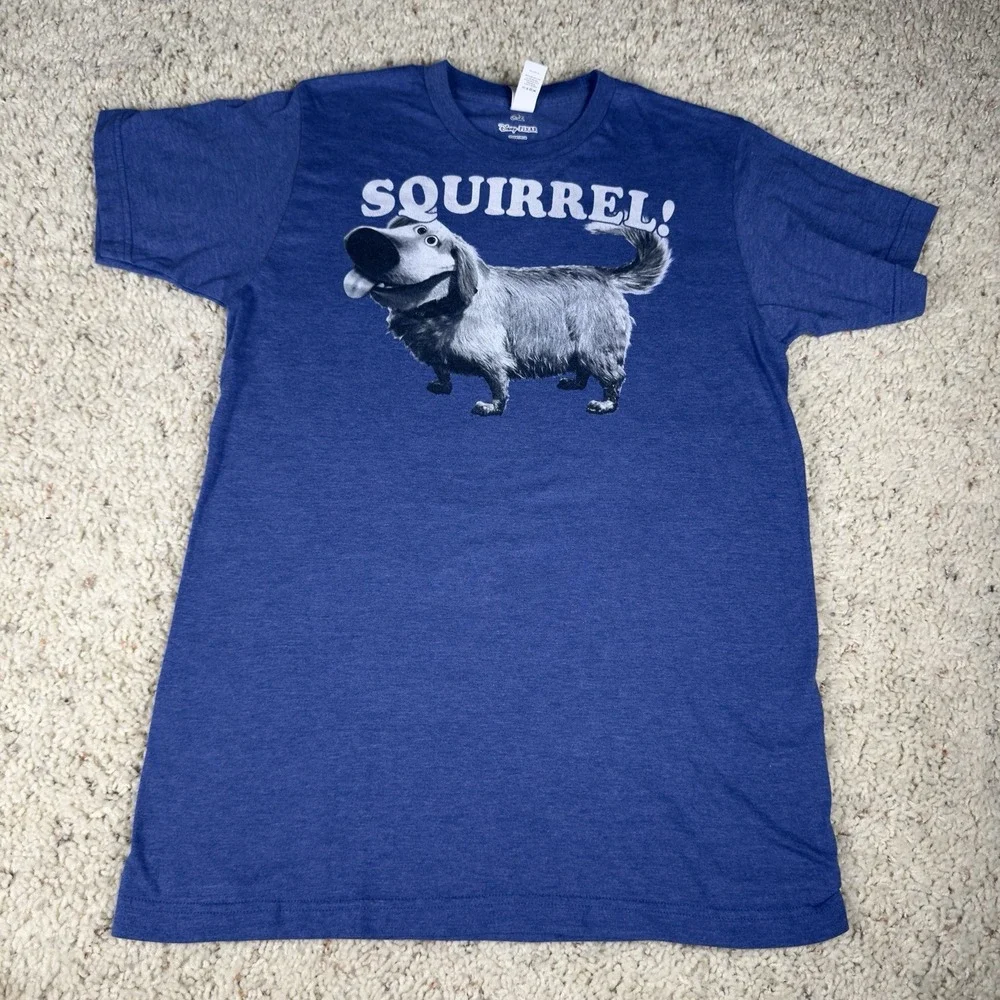 Disney Pixar Up Dug The Dog‎ Men's Blue T-shirt Size Medium